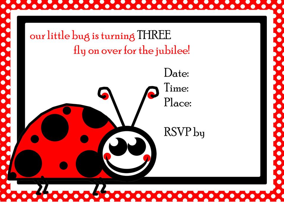 Free download high resolution image - free image free photo free stock image public domain picture  Ladybug 3rd Birthday Invite