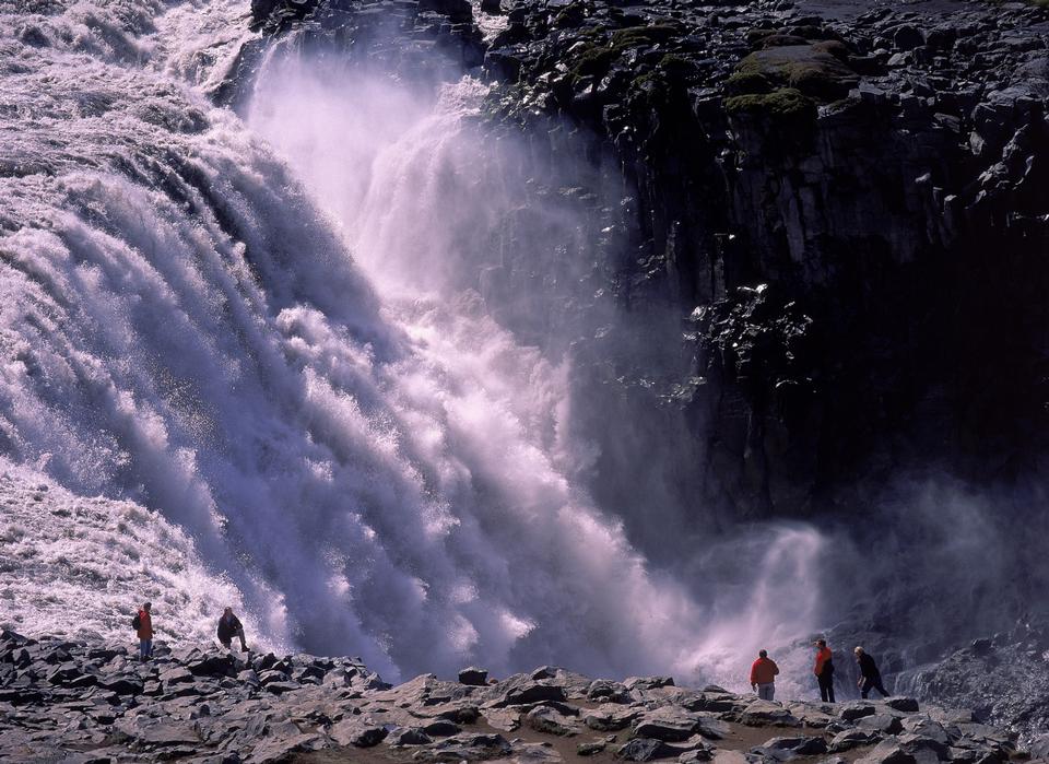 Free download high resolution image - free image free photo free stock image public domain picture  Tourist looking at the powerful waterfall of Dettifoss