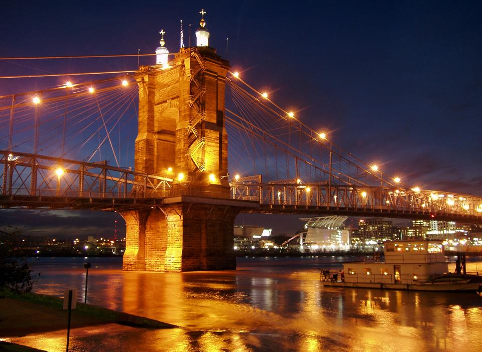 Free download high resolution image - free image free photo free stock image public domain picture  John A. Roebling Suspension Bridge in Cincinnati, Ohio