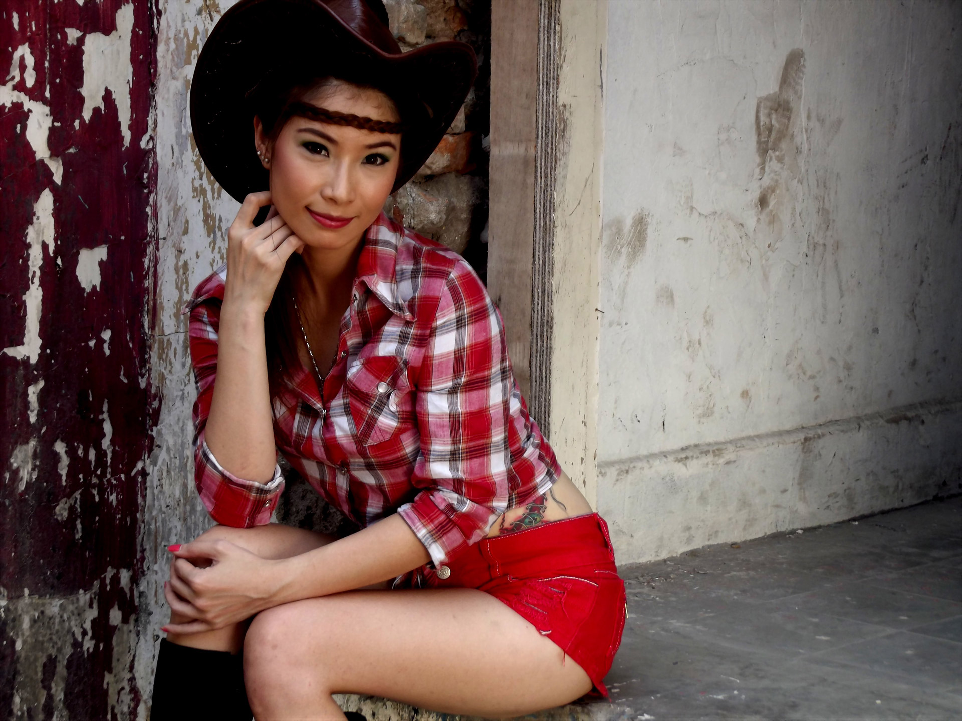 Free download high resolution image - free image free photo free stock image public domain picture -Asian female model in cowboy outfit