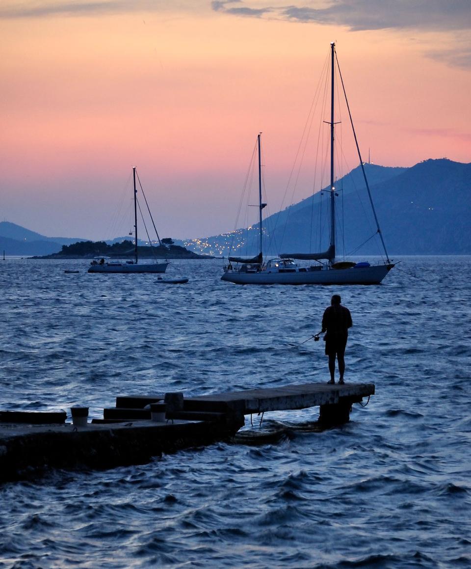 Free download high resolution image - free image free photo free stock image public domain picture  Fishing spinning at sunset. Silhouette of a fisherman