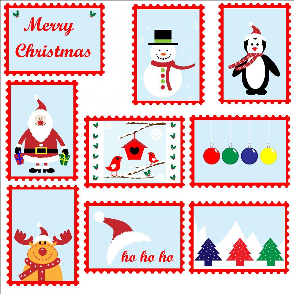 Free download high resolution image - free image free photo free stock image public domain picture  Christmas Postage Stamps Template