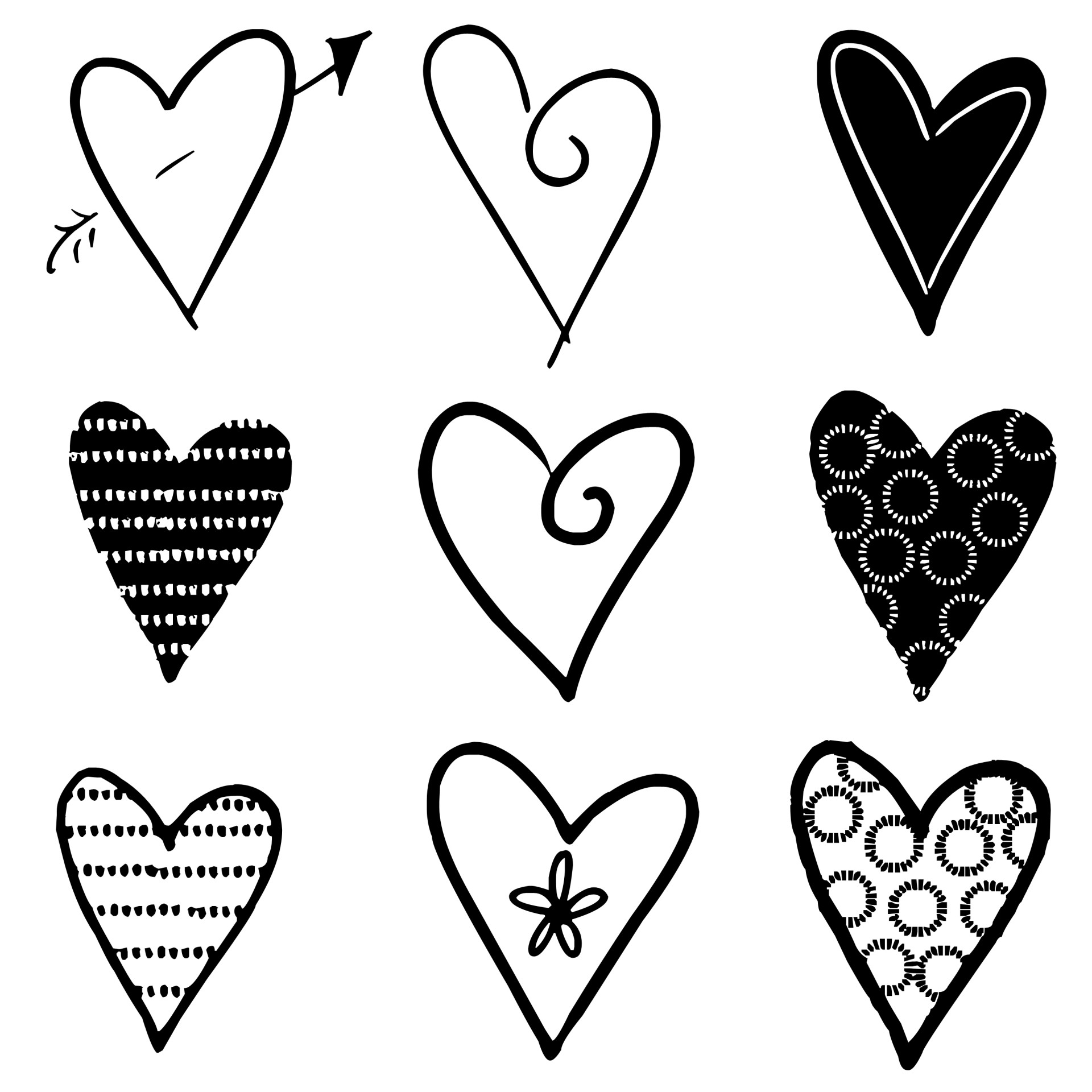 Free download high resolution image - free image free photo free stock image public domain picture -Hearts Silhouettes Black