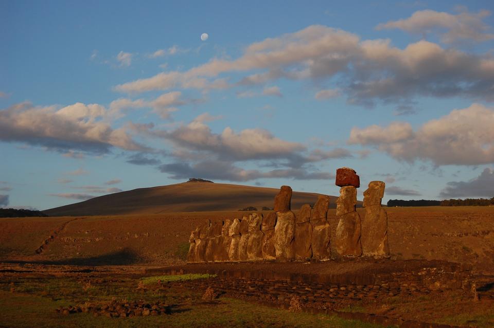 Free download high resolution image - free image free photo free stock image public domain picture  Moai at day's end facing inland