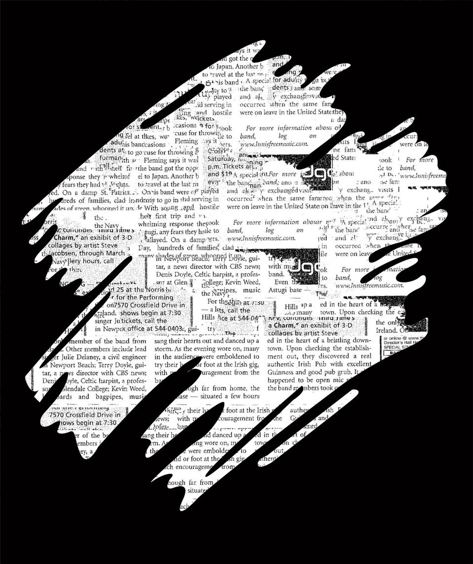 Free download high resolution image - free image free photo free stock image public domain picture  Black and white repeating torn newspaper vector background.