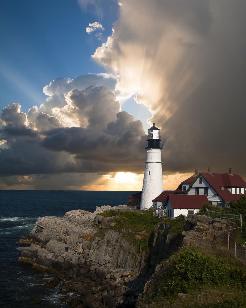 Free download high resolution image - free image free photo free stock image public domain picture  Seascape at sunset. Lighthouse on the coast