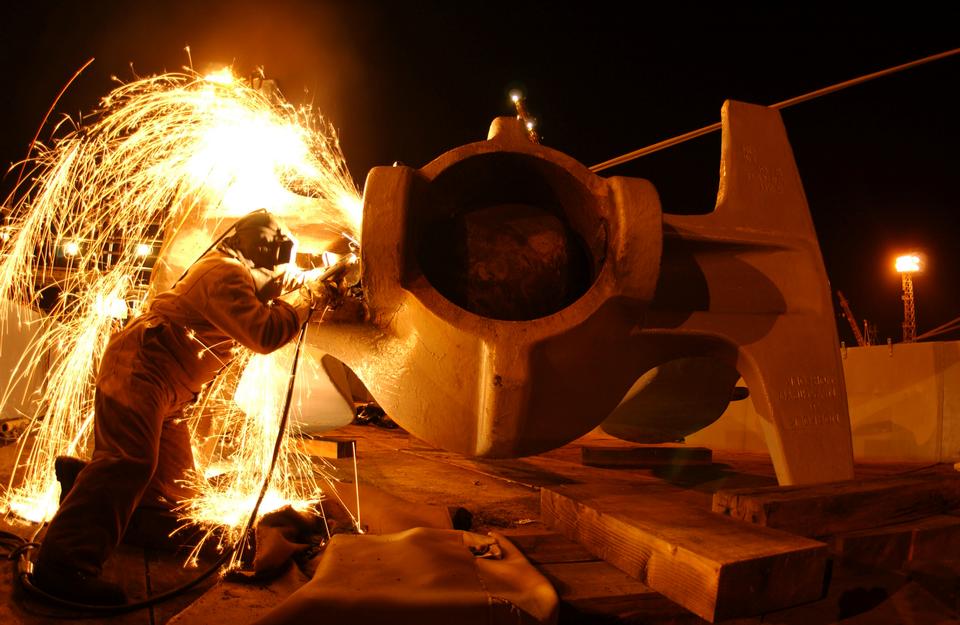 Free download high resolution image - free image free photo free stock image public domain picture  Sparks fly as a welder removes a cracked crown pin