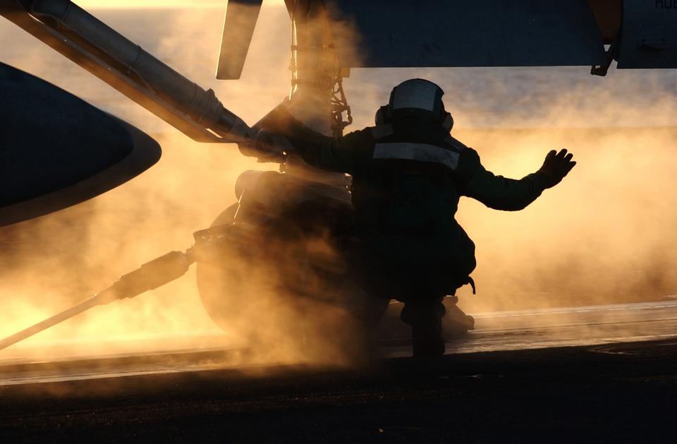 Free download high resolution image - free image free photo free stock image public domain picture  A catapult crewmember communicates by hand signals with flight d