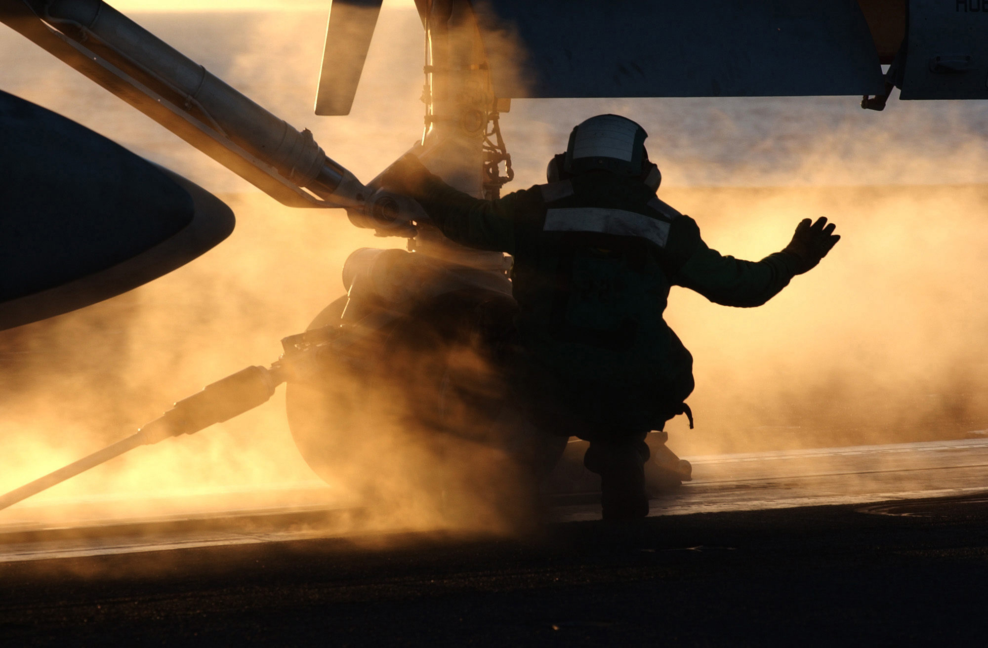 Free download high resolution image - free image free photo free stock image public domain picture -A catapult crewmember communicates by hand signals with flight d