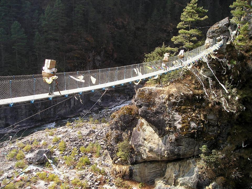 Free download high resolution image - free image free photo free stock image public domain picture  Himalayas Everest Trek Suspension Bridge