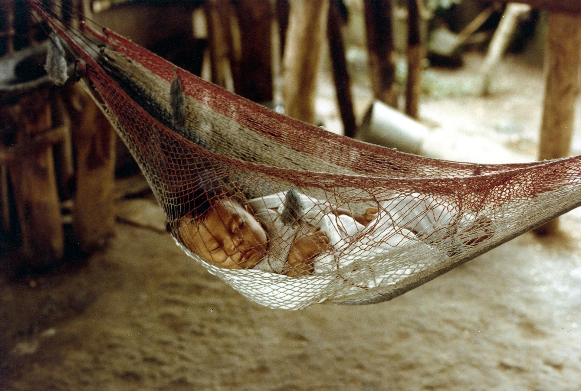 Free download high resolution image - free image free photo free stock image public domain picture -Baby sleeping peacefully in striped sling as hammock