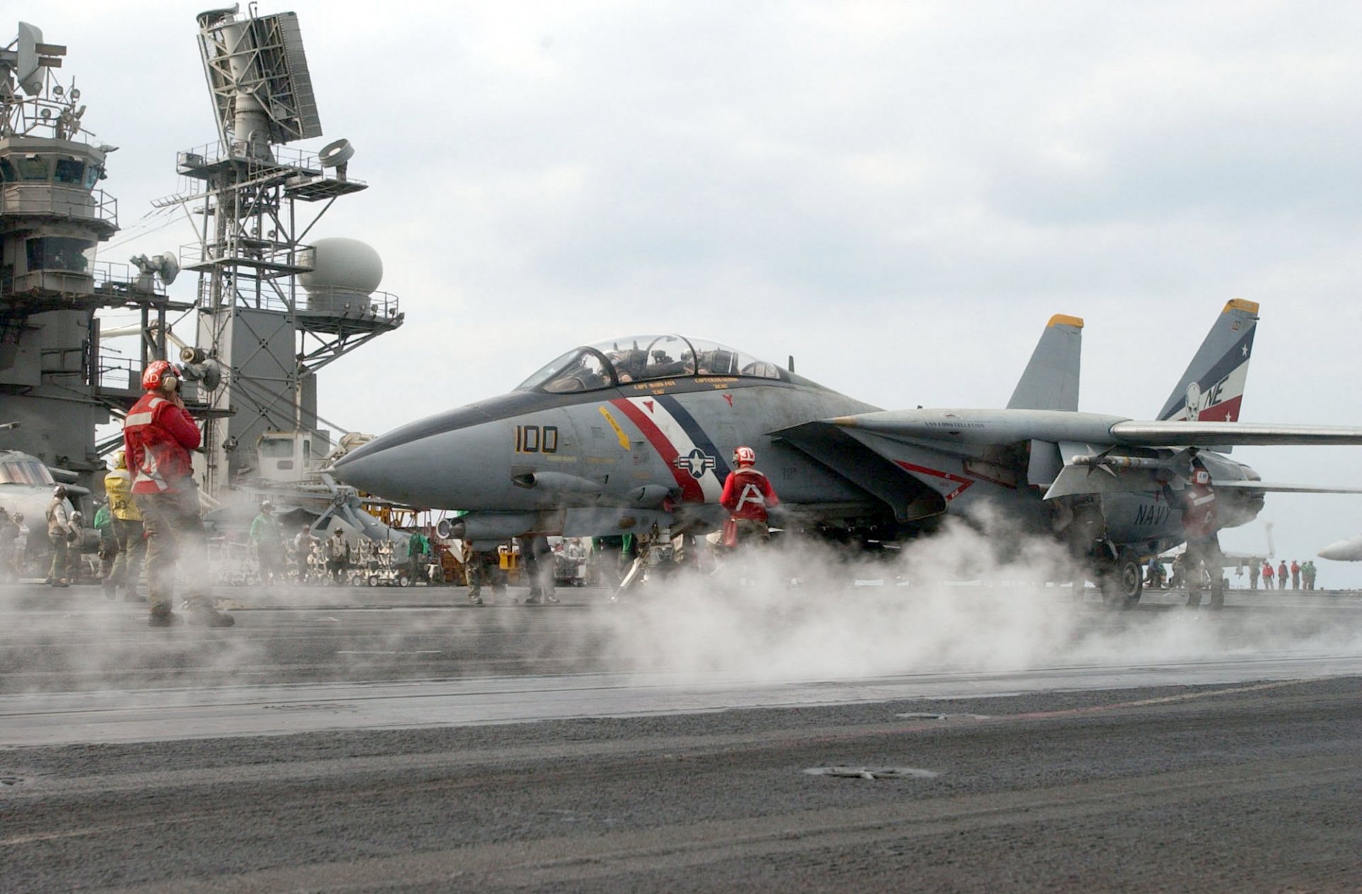 Free download high resolution image - free image free photo free stock image public domain picture -A flight deck crewmember guides an F-14D Tomcat