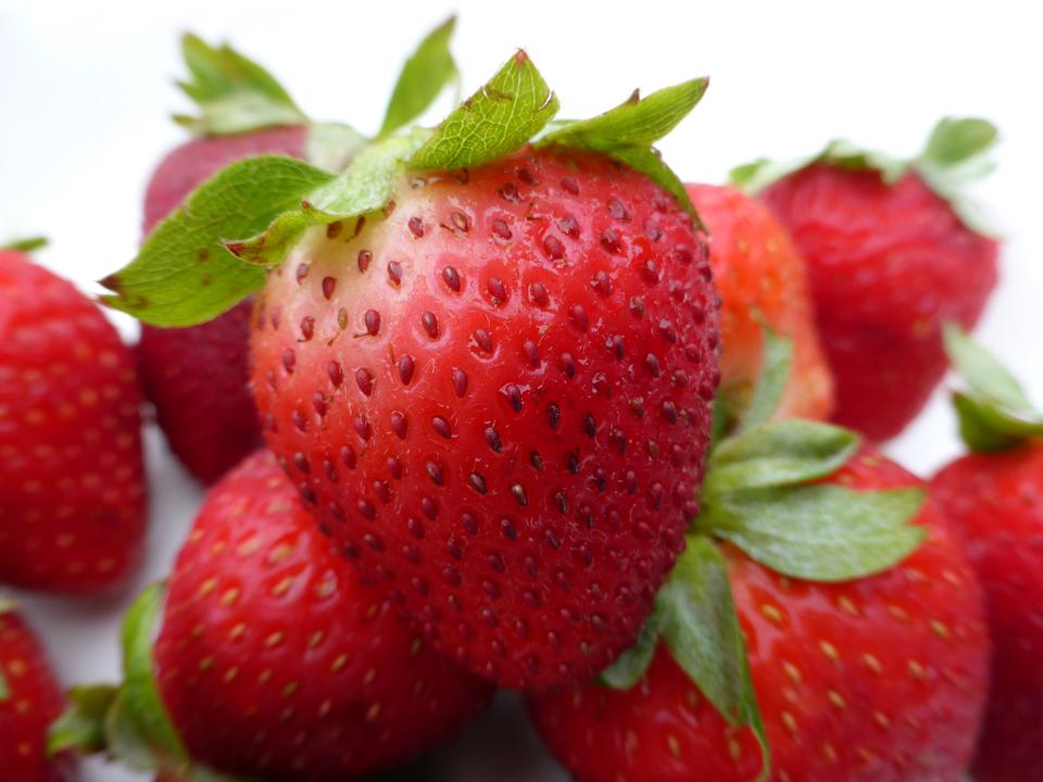 Free download high resolution image - free image free photo free stock image public domain picture  Strawberries with leaves. Isolated on a white background