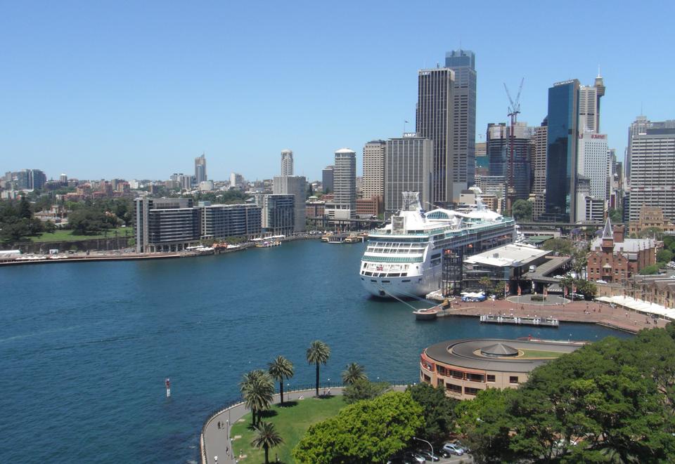 Free download high resolution image - free image free photo free stock image public domain picture  Sydney Harbour with cruise ship Rhapsody of the Seas