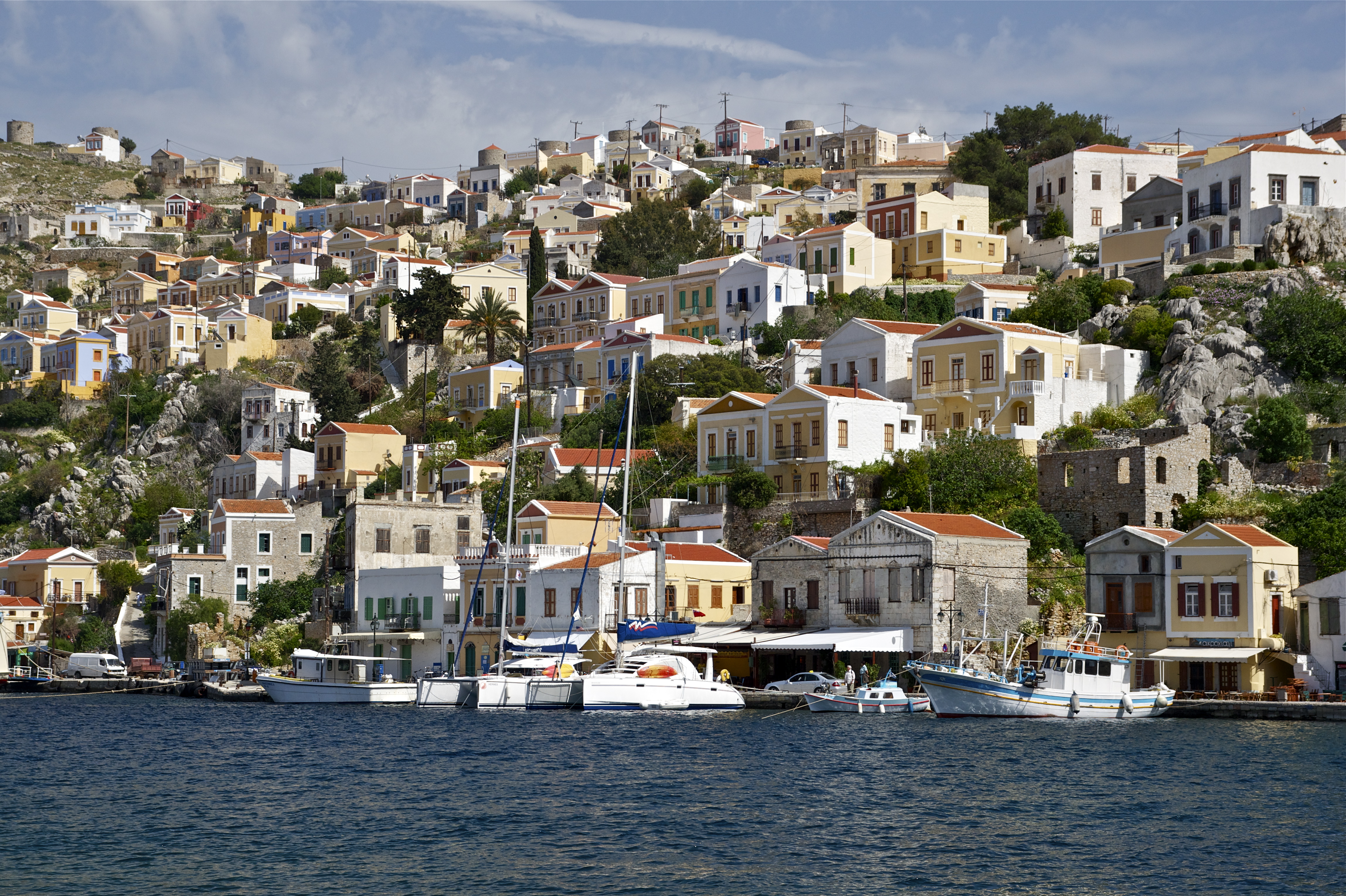 Free download high resolution image - free image free photo free stock image public domain picture -Some typical colorful houses in front of the harbour of Symi