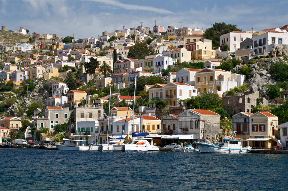 Free download high resolution image - free image free photo free stock image public domain picture  Some typical colorful houses in front of the harbour of Symi