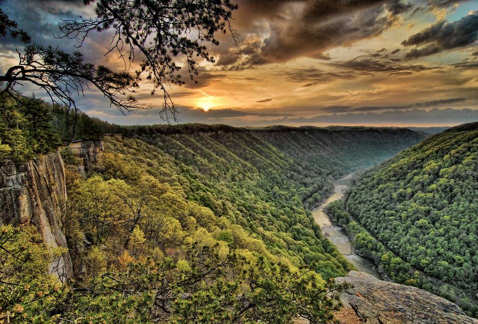 Free download high resolution image - free image free photo free stock image public domain picture  Diamond Point Sunrise New River Gorge National River