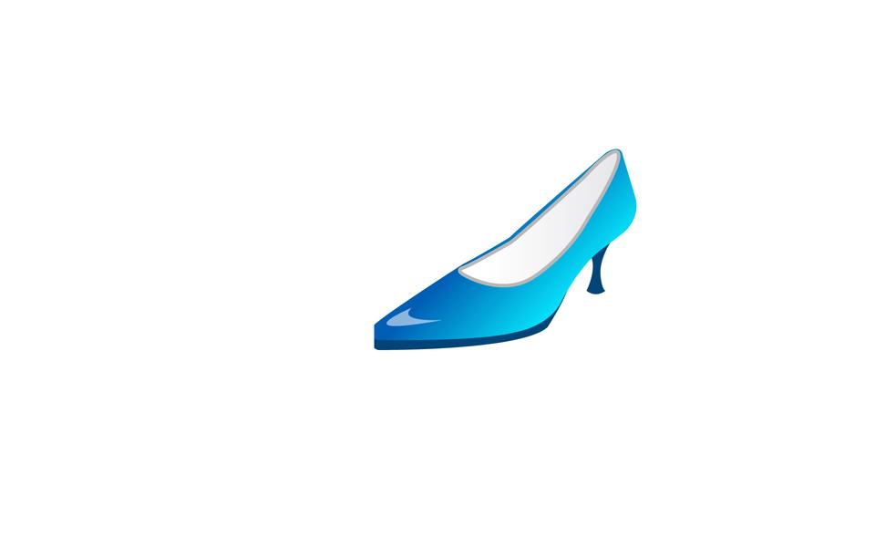 Free download high resolution image - free image free photo free stock image public domain picture  Blue and white lady's shoe icon.