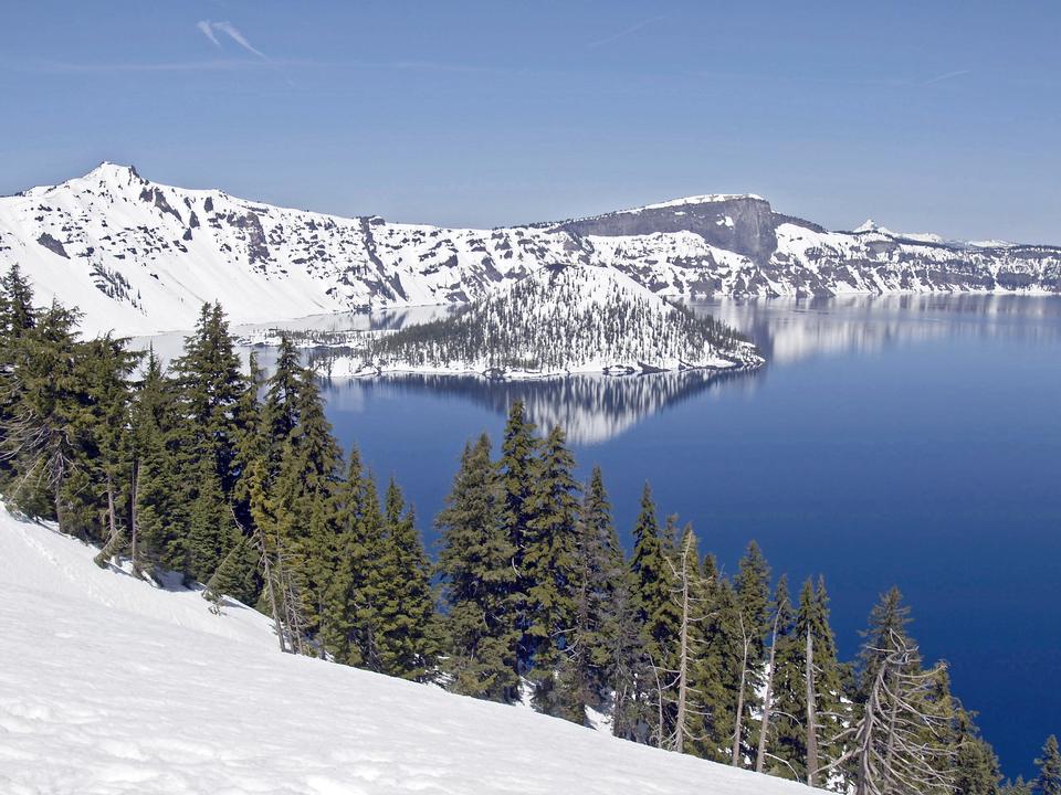 Free download high resolution image - free image free photo free stock image public domain picture  Winter Scene at Crater Lake Volcano