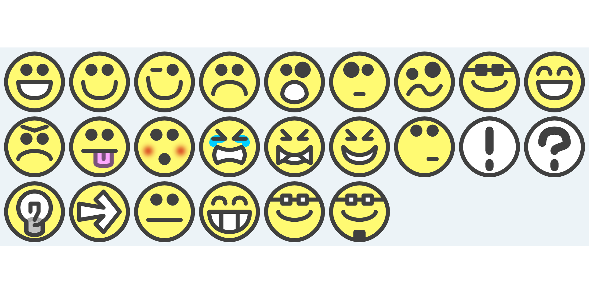 Free download high resolution image - free image free photo free stock image public domain picture -Emoticon set Smiley Set Flat Grin Emotion