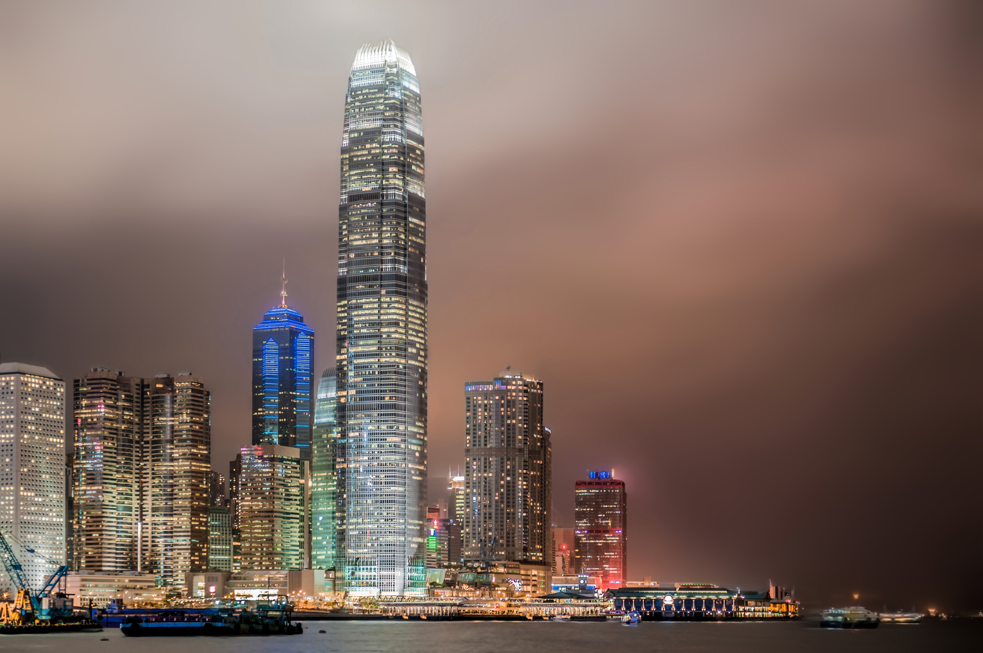 Free download high resolution image - free image free photo free stock image public domain picture -Hong Kong skyscrapers in a night of typhoo