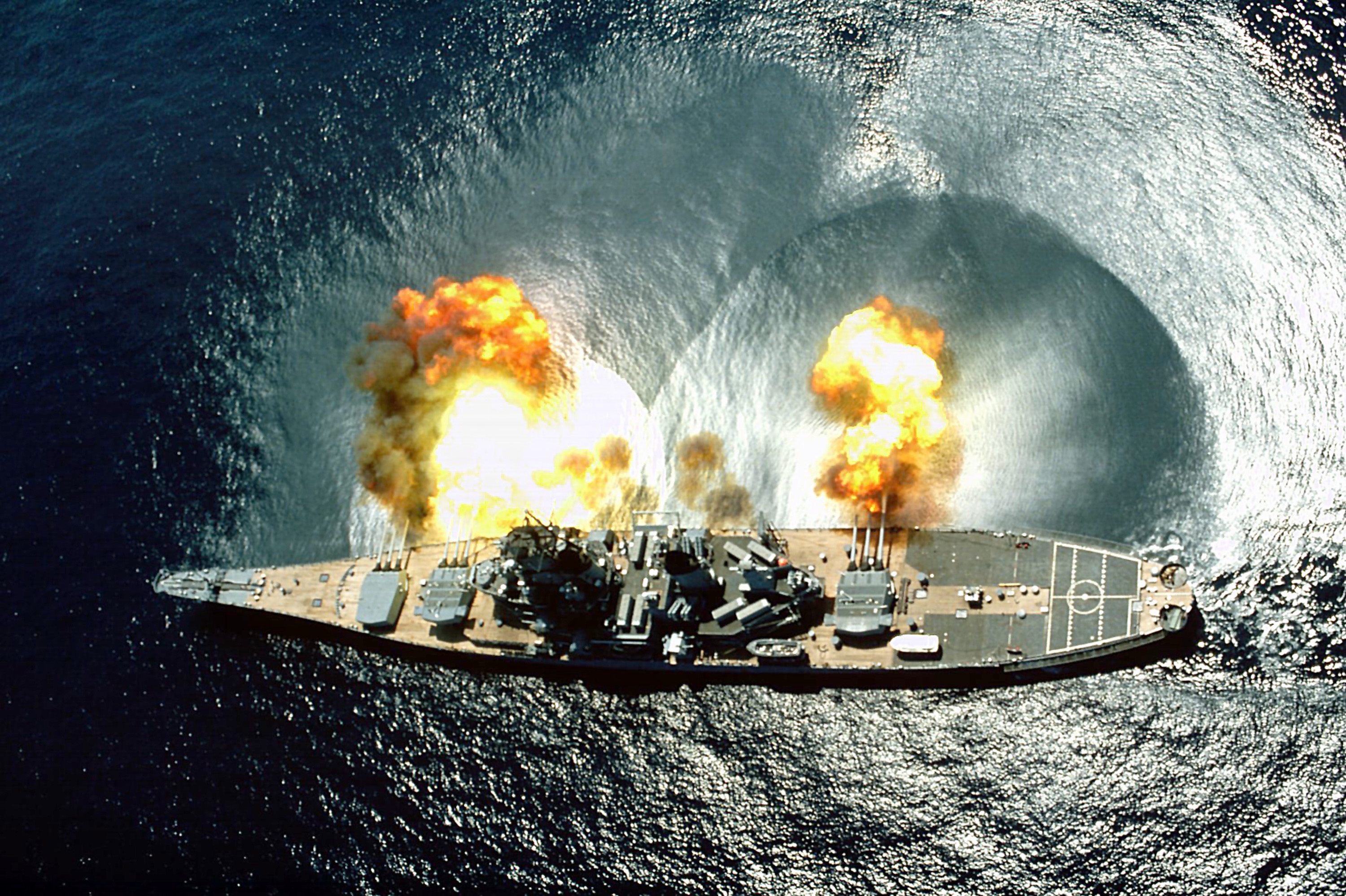 Free download high resolution image - free image free photo free stock image public domain picture -USS Iowa (BB-61) fires a full broadside