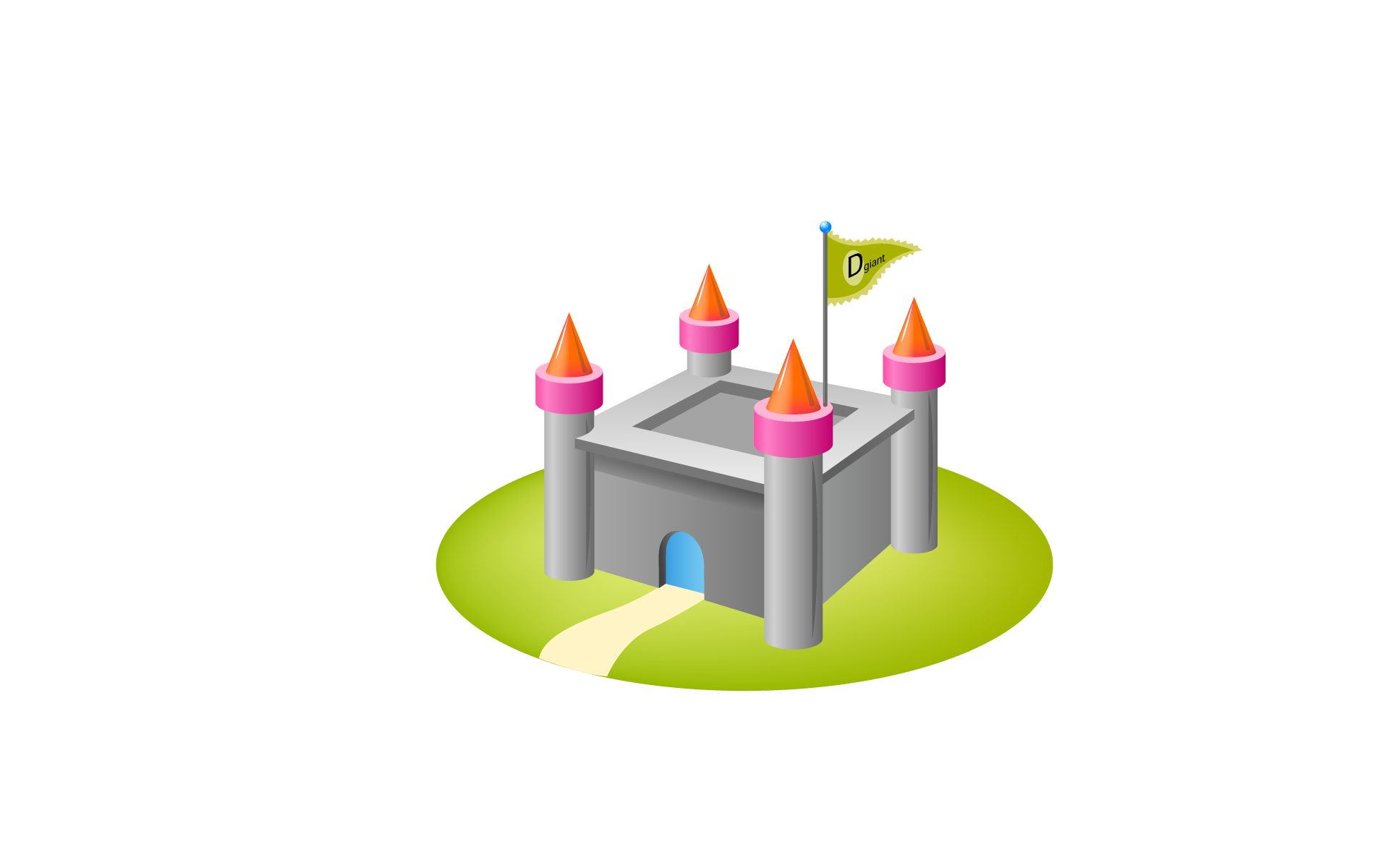 Free download high resolution image - free image free photo free stock image public domain picture -Cartoon illustration of a fairytale fortified castle with flags