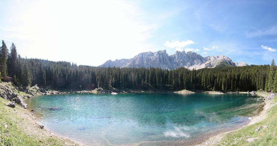 Free download high resolution image - free image free photo free stock image public domain picture  Carezza lake and Latemar in summer season with clouds, Dolomites