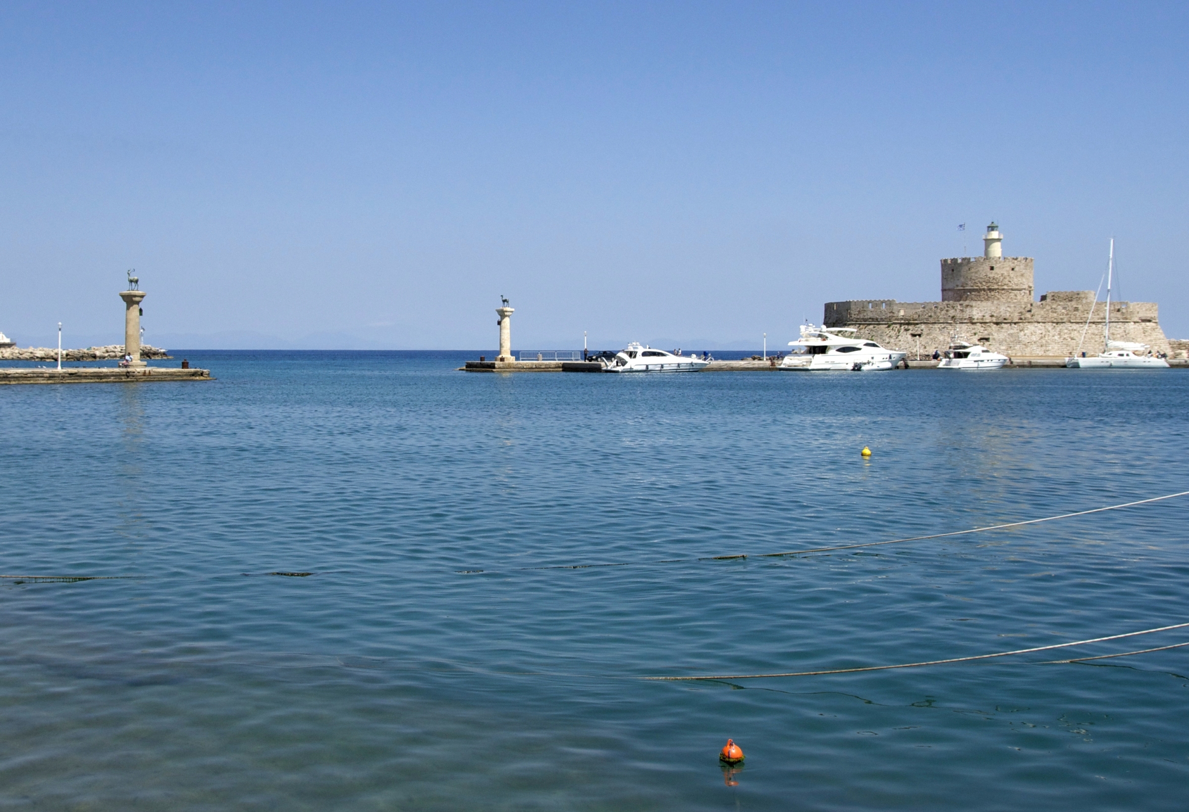 Free download high resolution image - free image free photo free stock image public domain picture -Panorama of Mandraki harbor and bronze deer statues