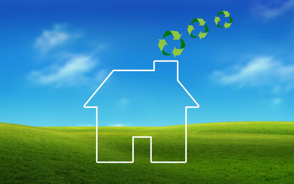 Free download high resolution image - free image free photo free stock image public domain picture  Protecting gesture around a house icon with green recycling symbo