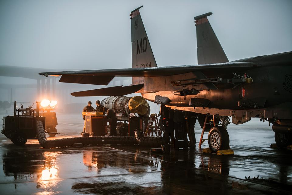 Free download high resolution image - free image free photo free stock image public domain picture  Propulsion technicians service an F-15E Strike Eagle engine