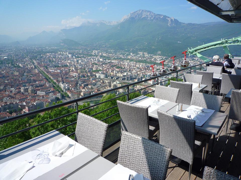 Free download high resolution image - free image free photo free stock image public domain picture  Restaurant terrace of the cable to the Bastille of Grenoble