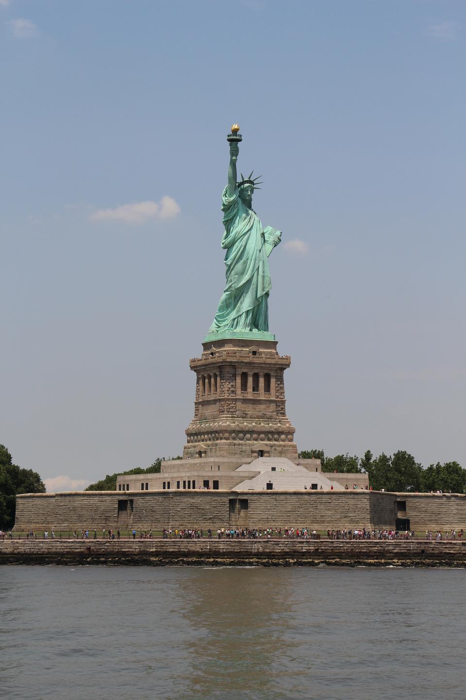 Free download high resolution image - free image free photo free stock image public domain picture  Front view of Statue of Liberty with cloudy blue sky