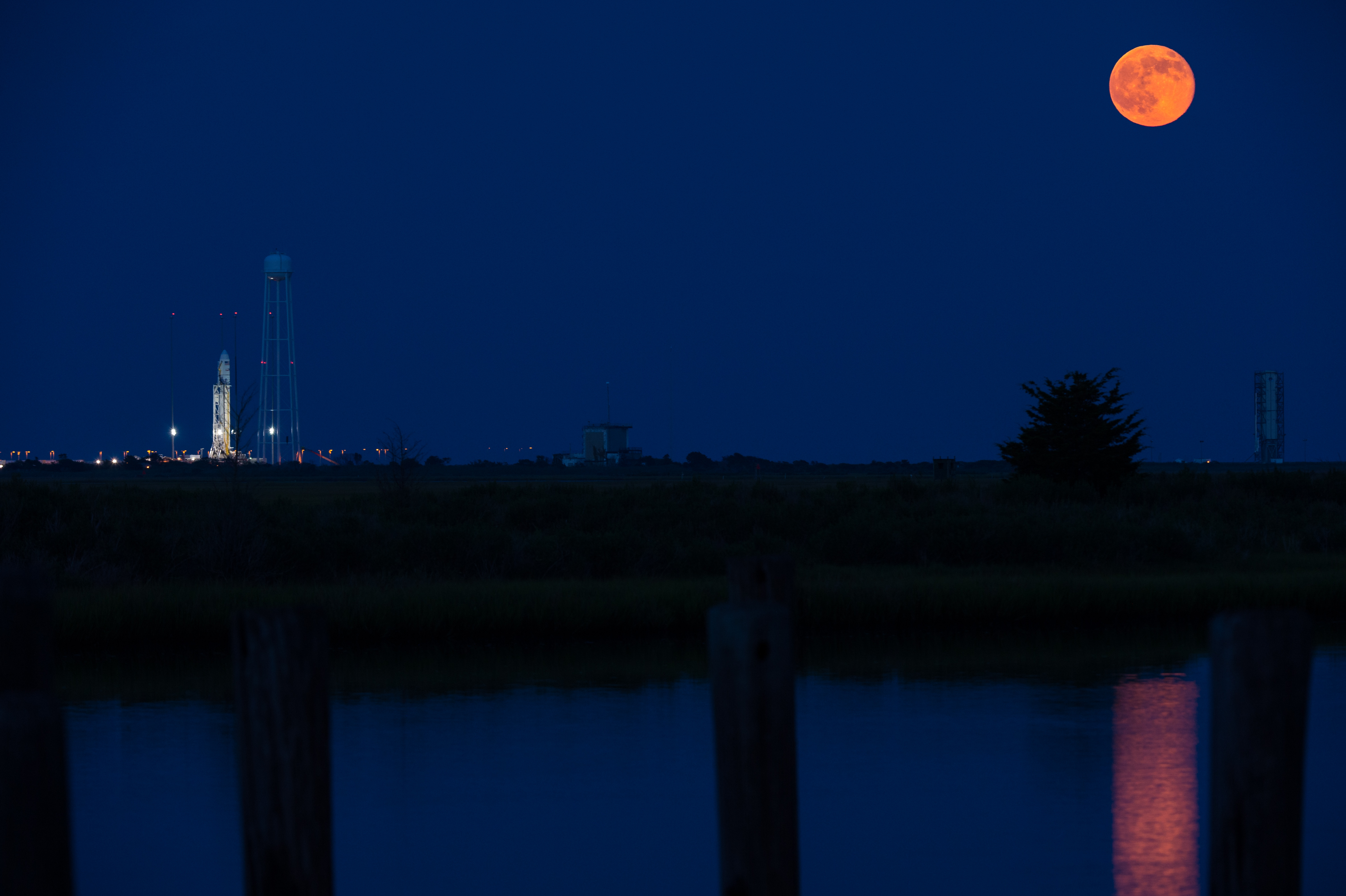 Free download high resolution image - free image free photo free stock image public domain picture -Antares Rocket With Full Moon