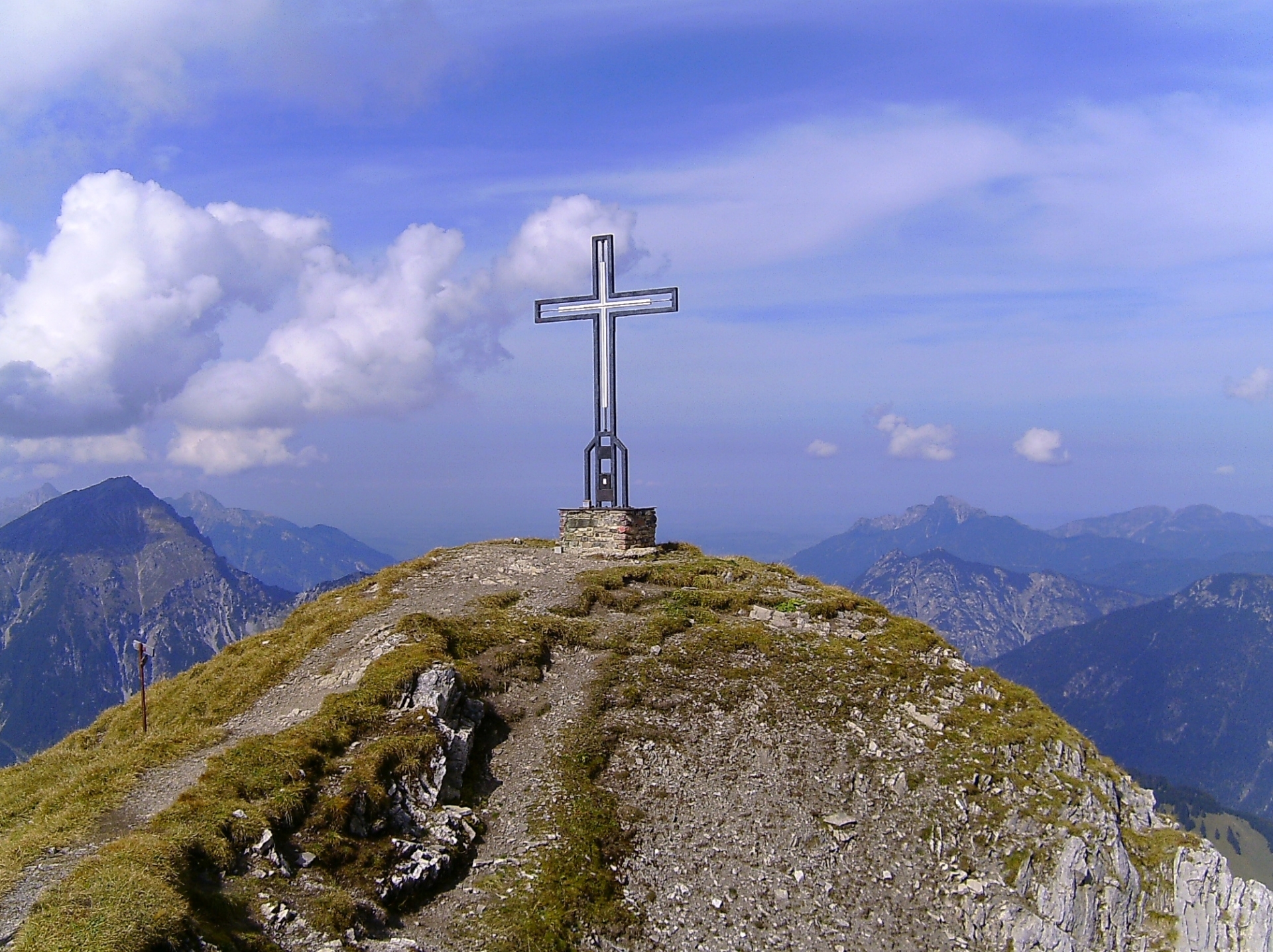 Free download high resolution image - free image free photo free stock image public domain picture -Stone cross and crucifix on an old chapel in the mountains