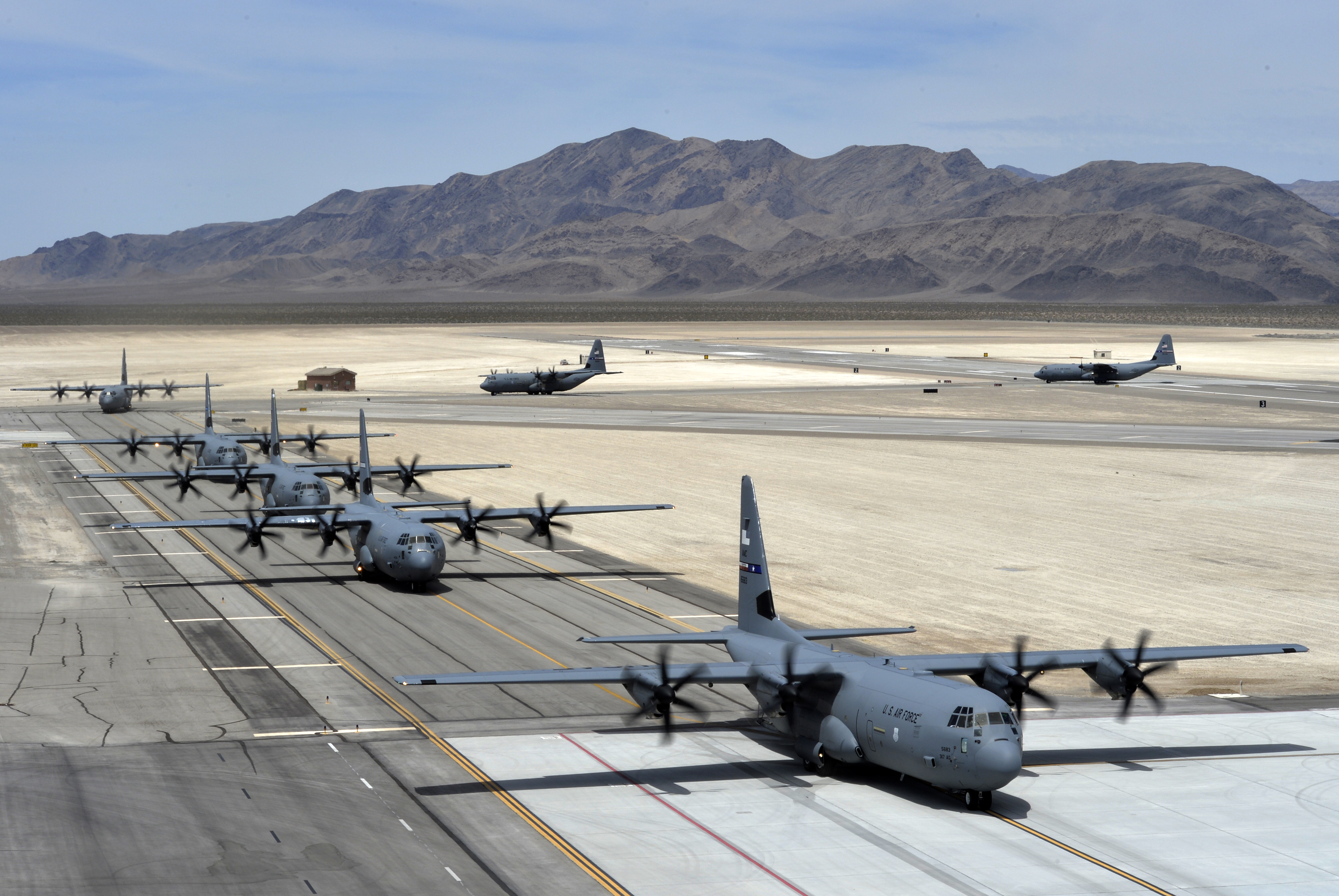 Free download high resolution image - free image free photo free stock image public domain picture -Seven C-130J Super Hercules taxi after landing