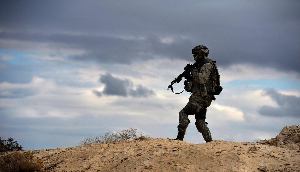 Free download high resolution image - free image free photo free stock image public domain picture  Portrait of American Soldier aiming his rifle on blue sky