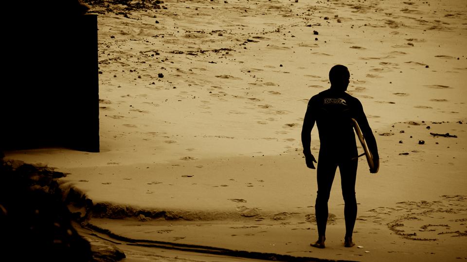 Free download high resolution image - free image free photo free stock image public domain picture  Sunset on the beach with surfer watching waves