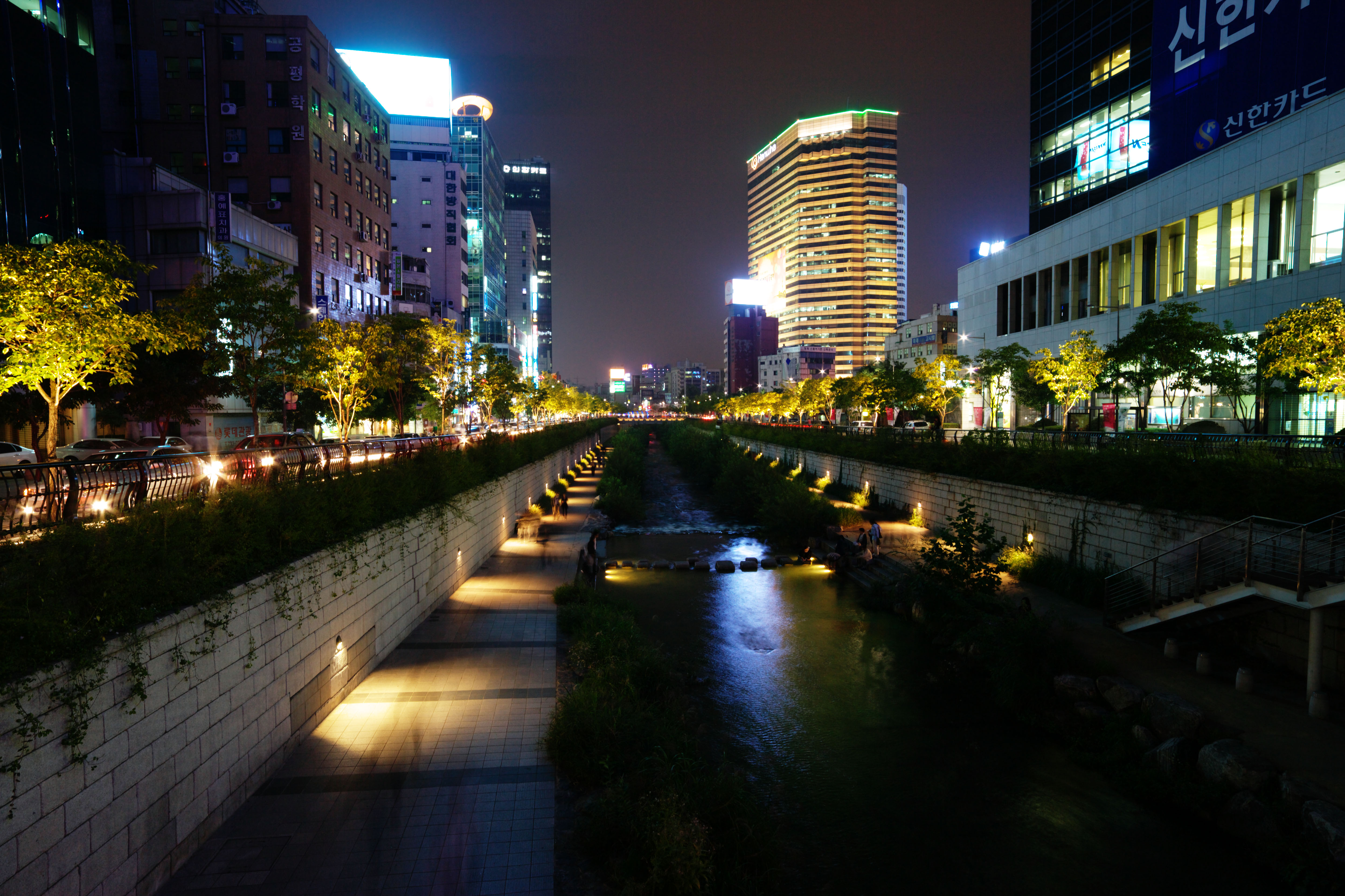 Free download high resolution image - free image free photo free stock image public domain picture -Night view Cheonggyecheon stream Seoul, Korea