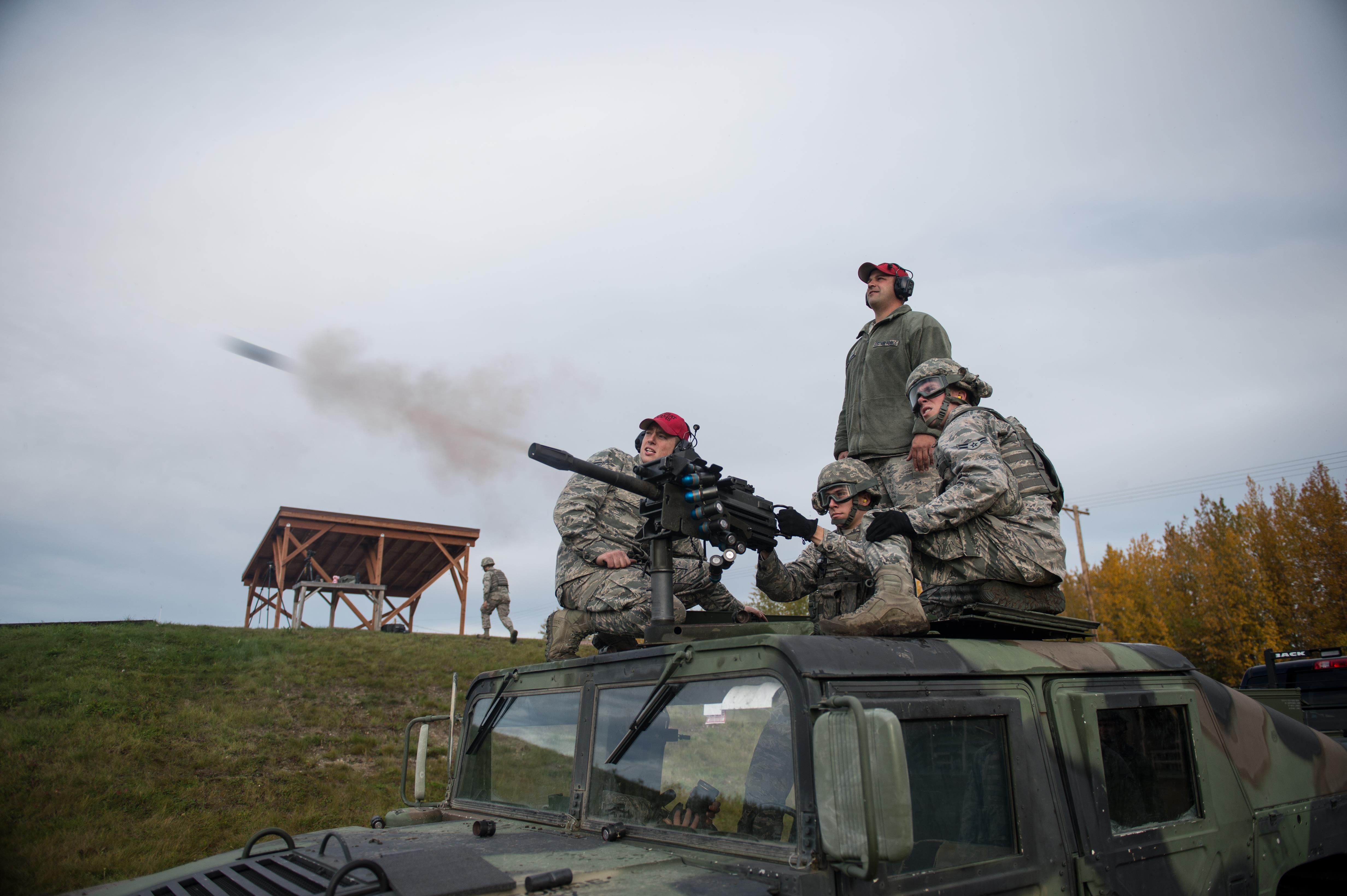 Free download high resolution image - free image free photo free stock image public domain picture -Airmen fires a Mark-19 grenade launcher