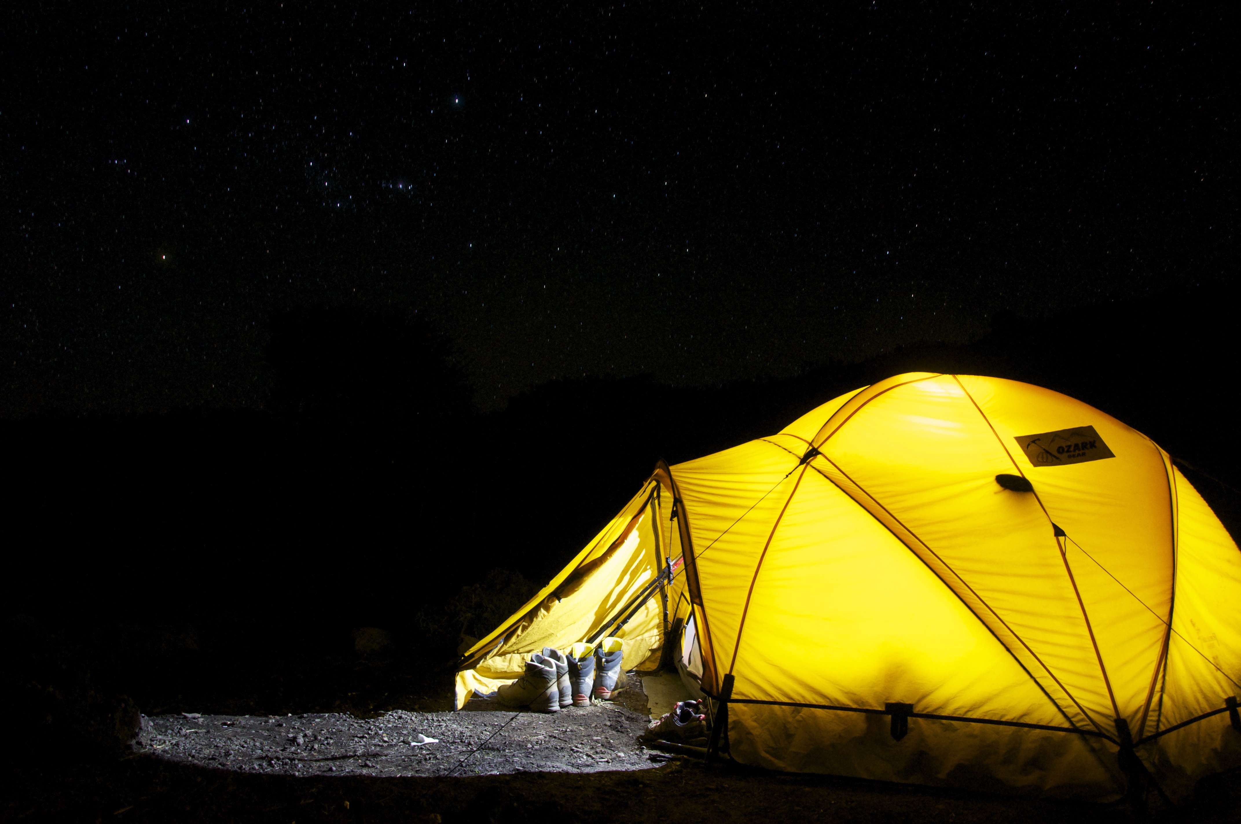 Free download high resolution image - free image free photo free stock image public domain picture -A camping tent glows under a night sky full of stars