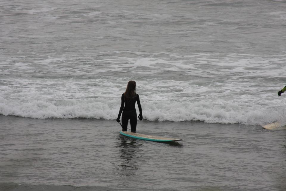 Free download high resolution image - free image free photo free stock image public domain picture  Lone Surfer carrying board along rugged Northern Oregon Coast