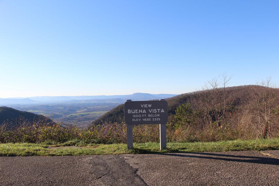 Free download high resolution image - free image free photo free stock image public domain picture  Sign for Buene Vista Ovelook Blue ridge parkway Virginia