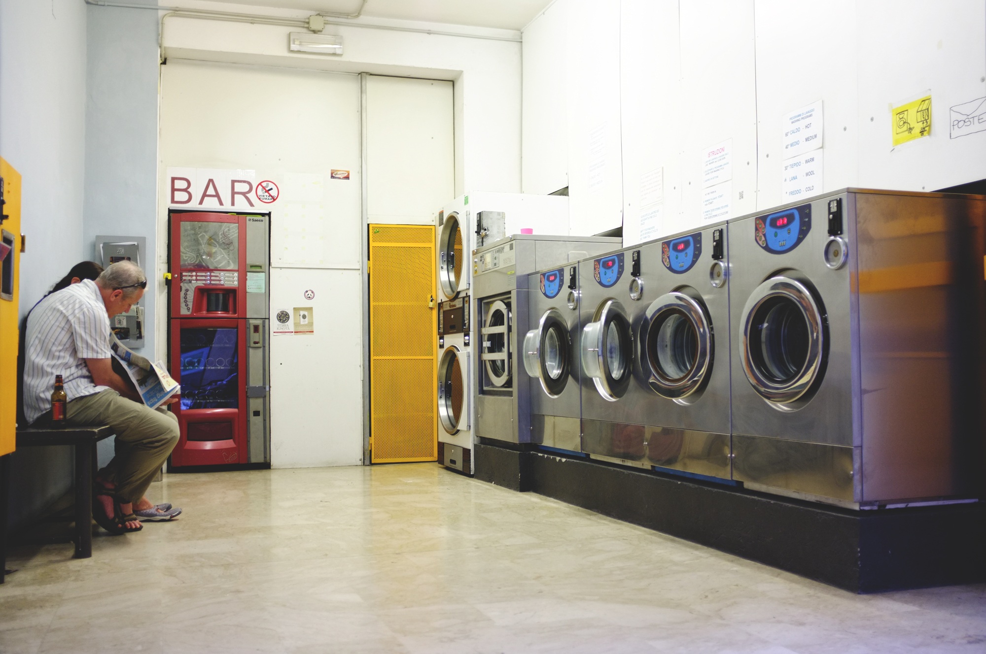 Free download high resolution image - free image free photo free stock image public domain picture -A row of industrial washing machines in a public laundromat