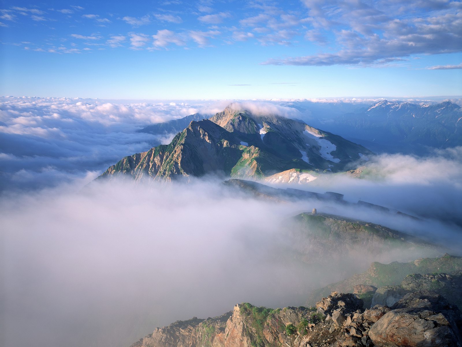 Free download high resolution image - free image free photo free stock image public domain picture -Amazing mountain landscape with fog and a haystack