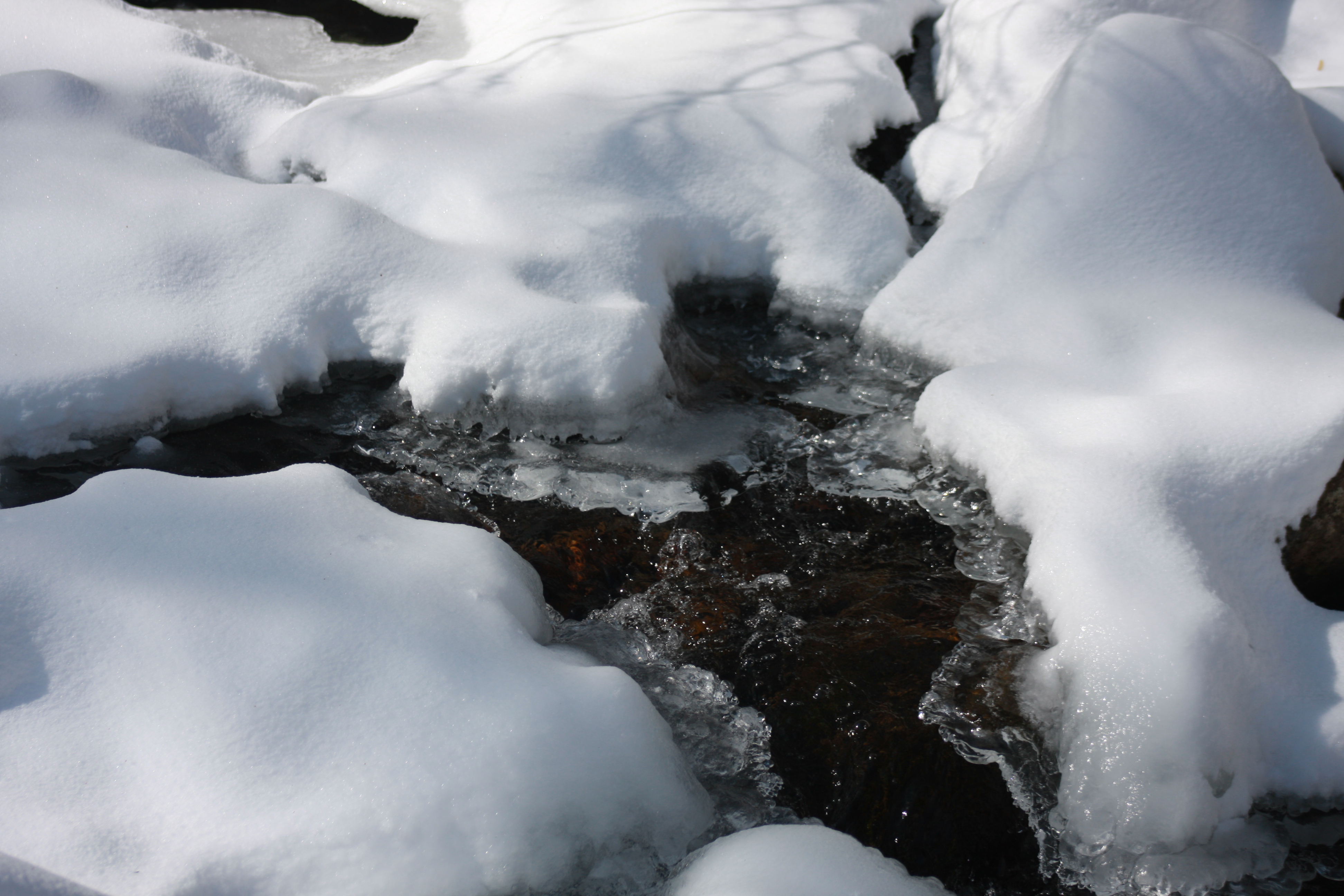 Free download high resolution image - free image free photo free stock image public domain picture -Small stream partially covered with clear and fresh snow