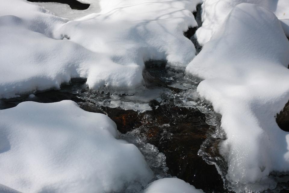 Free download high resolution image - free image free photo free stock image public domain picture  Small stream partially covered with clear and fresh snow