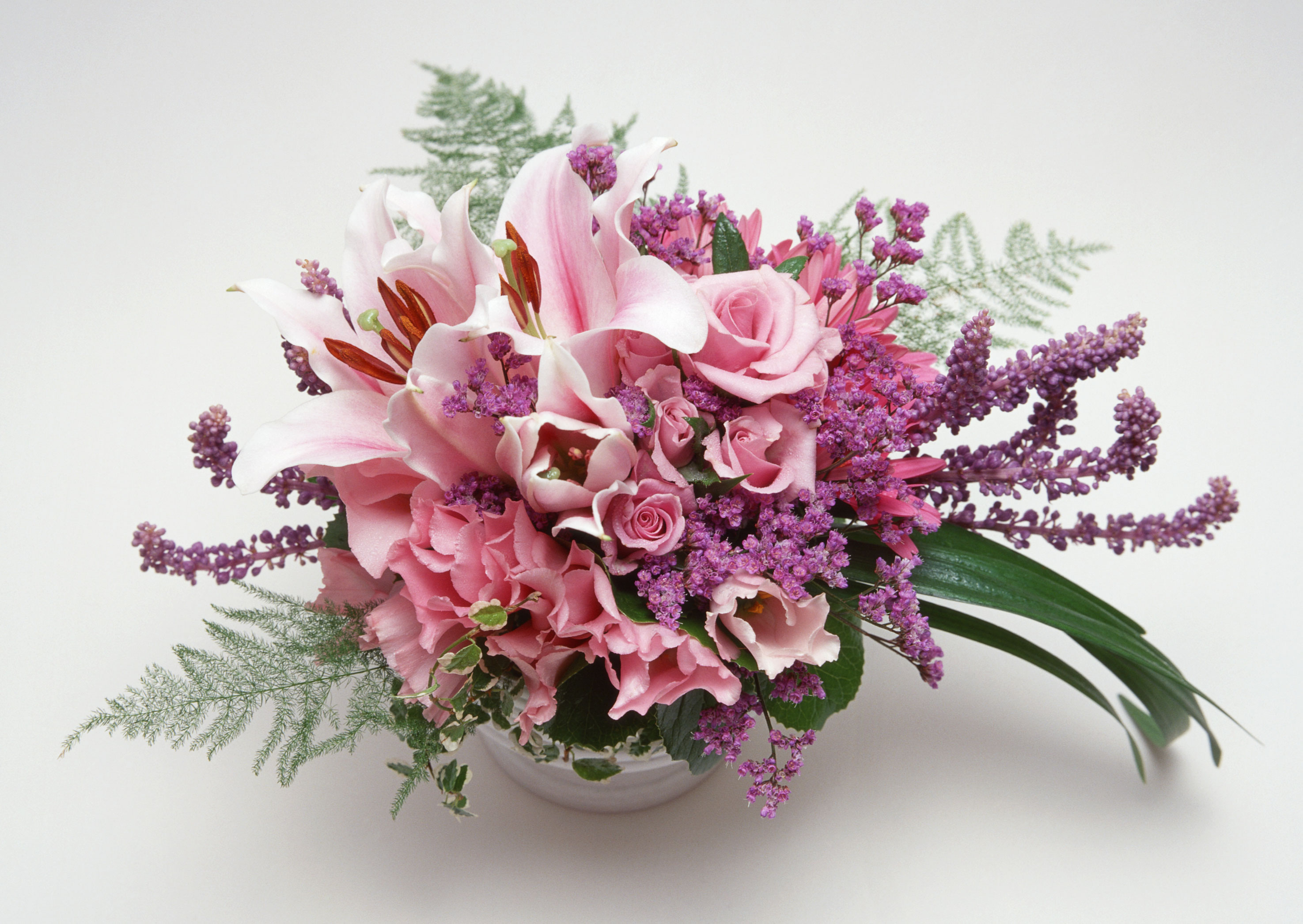 Free download high resolution image - free image free photo free stock image public domain picture -bouquet of roses and pink lilies