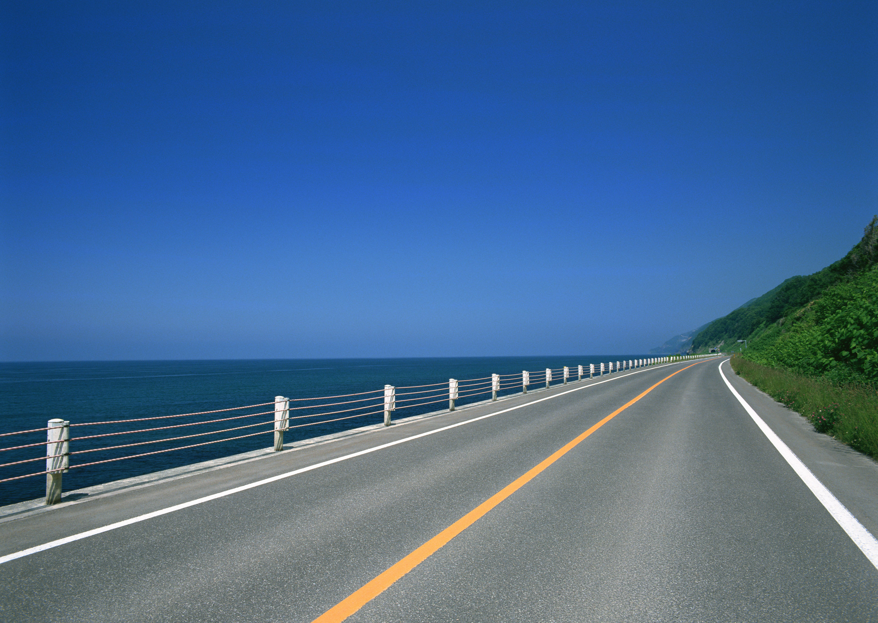 Free download high resolution image - free image free photo free stock image public domain picture -Turning mountain highway with blue sky and sea