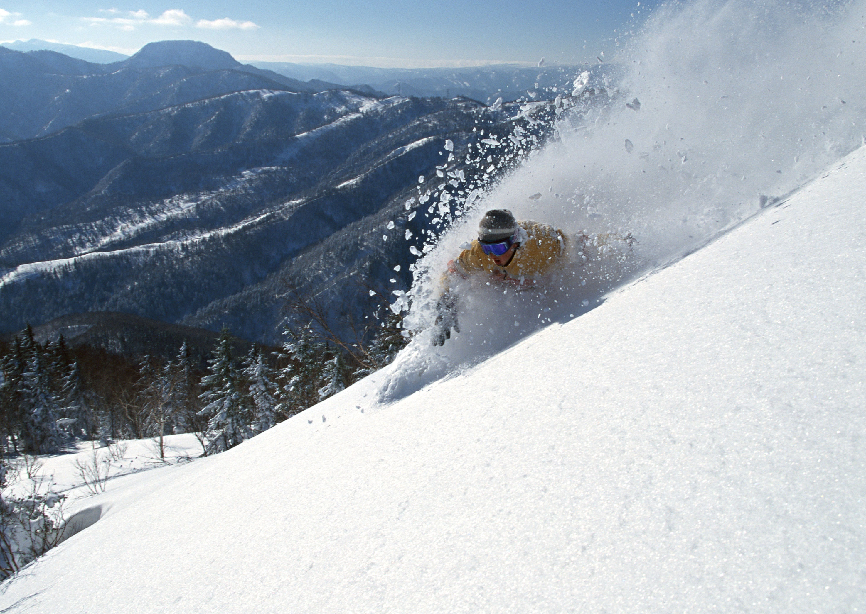 Free download high resolution image - free image free photo free stock image public domain picture -skier in deep powder on a steep slope